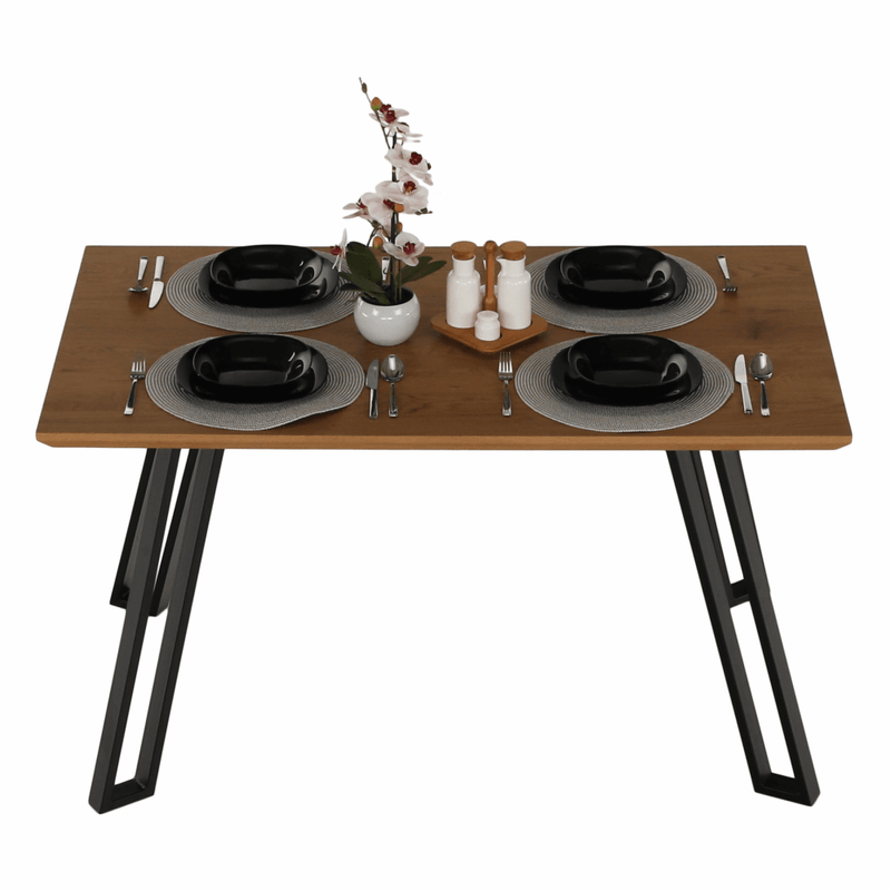 Casa si Gradina - Mobilier - Mese si birouri - Mese bucatarie si dining - Masa dining, stejar/negru, 140x83 cm, PEDAL - Infinity.ro