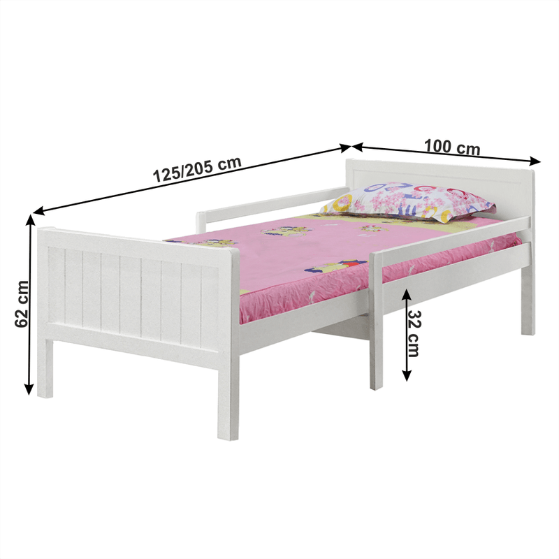 Casa si Gradina - Mobilier - Paturi si accesorii - Paturi - Pat, lungime reglabila, alb, EUNIKA - Infinity.ro
