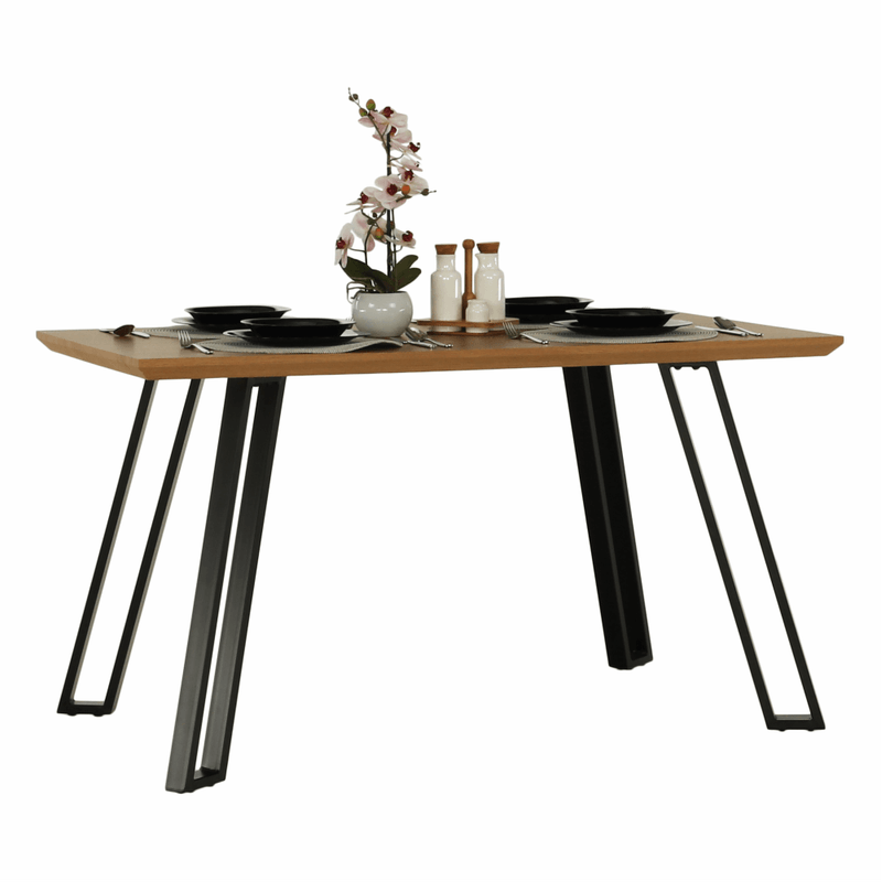 Casa si Gradina - Mobilier - Mese si birouri - Mese bucatarie si dining - Masa dining, stejar/negru, 140x83 cm, PEDAL - Infinity.ro