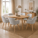 Casa si Gradina - Mobilier - Scaune si fotolii - Fotolii - Fotoliu de design, gri deschis/fag, CLORIN NEW - Infinity.ro