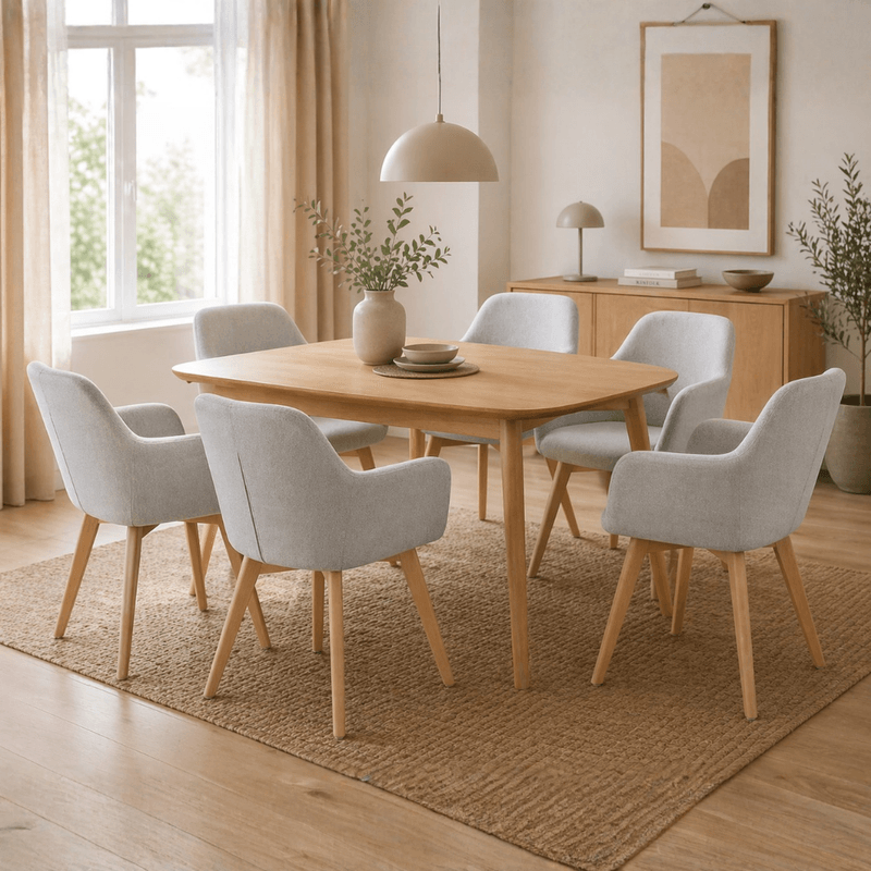 Casa si Gradina - Mobilier - Scaune si fotolii - Fotolii - Fotoliu de design, gri deschis/fag, CLORIN NEW - Infinity.ro