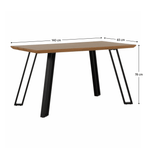 Casa si Gradina - Mobilier - Mese si birouri - Mese bucatarie si dining - Masa dining, stejar/negru, 140x83 cm, PEDAL - Infinity.ro