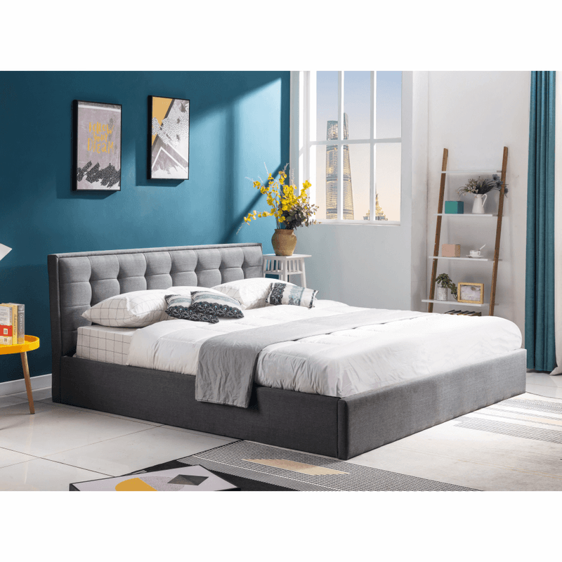 Casa si Gradina - Mobilier - Paturi si accesorii - Paturi - Pat, gri, ELSIE, 180x200 - Infinity.ro