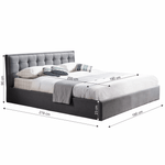 Casa si Gradina - Mobilier - Paturi si accesorii - Paturi - Pat, gri, ELSIE, 180x200 - Infinity.ro