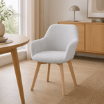 Casa si Gradina - Mobilier - Scaune si fotolii - Fotolii - Fotoliu de design, gri deschis/fag, CLORIN NEW - Infinity.ro