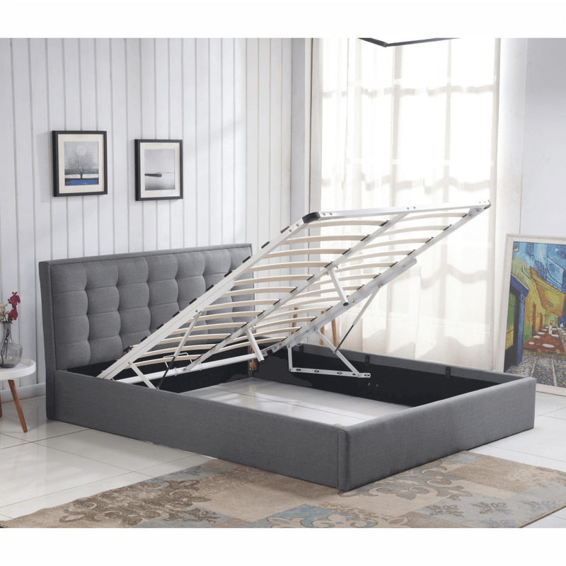 Casa si Gradina - Mobilier - Paturi si accesorii - Paturi - Pat, gri, ELSIE, 180x200 - Infinity.ro