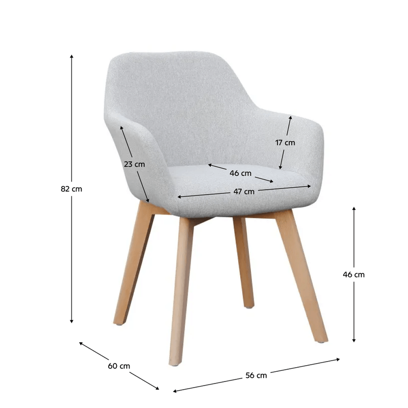 Casa si Gradina - Mobilier - Scaune si fotolii - Fotolii - Fotoliu de design, gri deschis/fag, CLORIN NEW - Infinity.ro