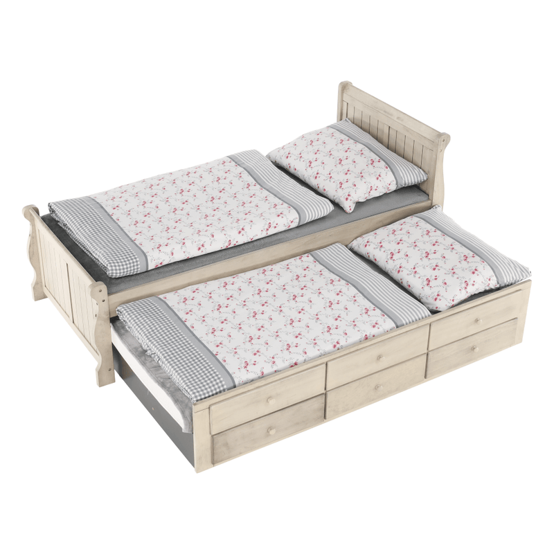 Casa si Gradina - Mobilier - Paturi si accesorii - Paturi - Pat cu pat suplimentar, alb antic, 90x200, ANTIKO - Infinity.ro