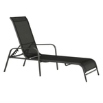 Casa si Gradina - Gradina si terasa - Mobilier exterior - Scaune si sezlonguri gradina - Stivuibil sezlong de gradina reglabil, negru/gri, ATREO - Infinity.ro