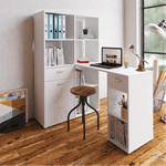 Casa si Gradina - Mobilier - Mese si birouri - Birouri - Masa PC cu etajera, alb, MINESON - Infinity.ro
