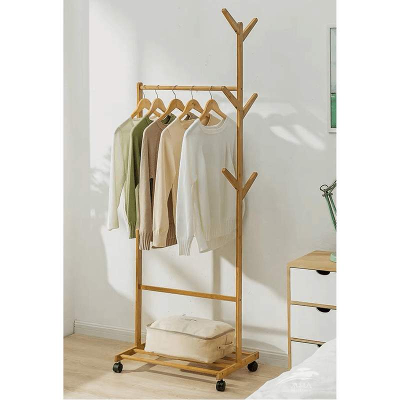 Casa si Gradina - Mobilier - Organizare si depozitare - Cuiere - Stander haine, bambus, latime 60 cm, VIKIR TYP 1 - Infinity.ro