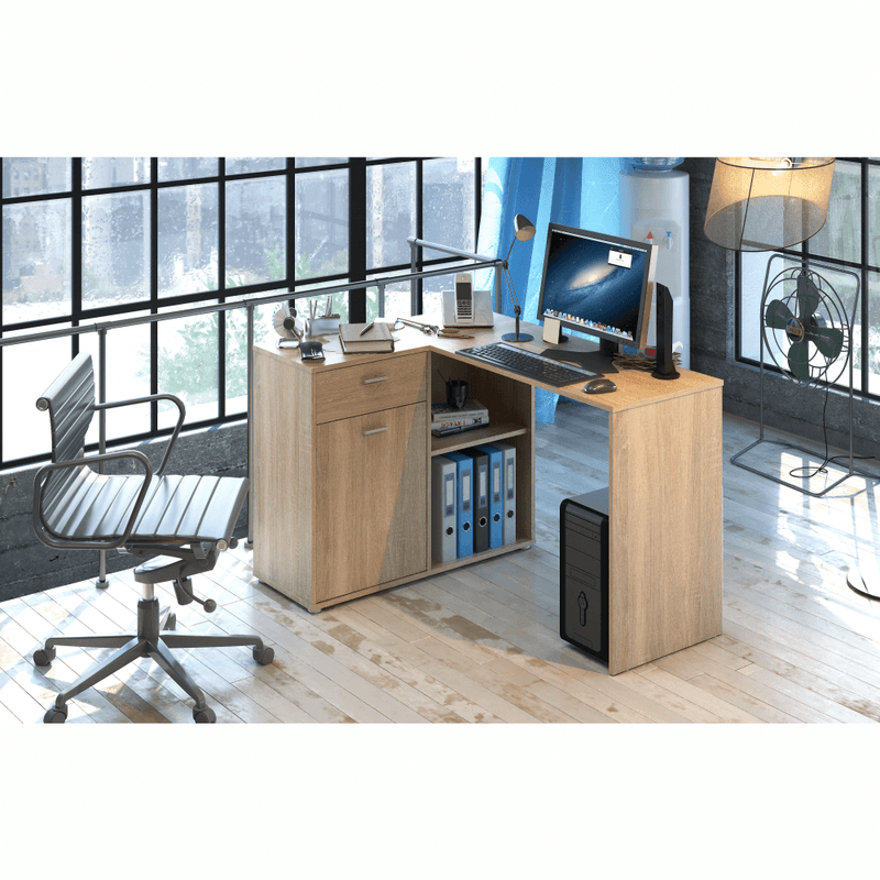 Casa si Gradina - Mobilier - Mese si birouri - Birouri - Masa PC de colt, stejar sonoma, KALIMERO - Infinity.ro