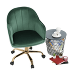Casa si Gradina - Mobilier - Scaune si fotolii - Fotolii - Fotoliu de birou, verde material Velvet /auriu, EROL - Infinity.ro