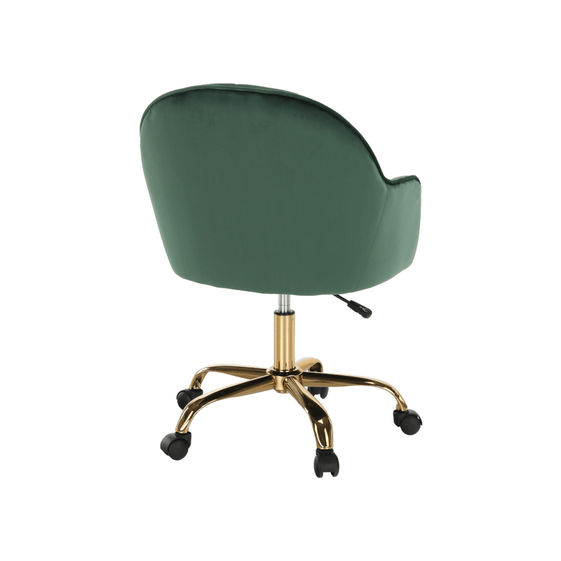 Casa si Gradina - Mobilier - Scaune si fotolii - Fotolii - Fotoliu de birou, verde material Velvet /auriu, EROL - Infinity.ro