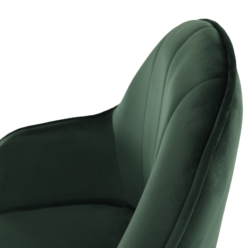 Casa si Gradina - Mobilier - Scaune si fotolii - Fotolii - Fotoliu de birou, verde material Velvet /auriu, EROL - Infinity.ro