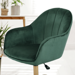 Casa si Gradina - Mobilier - Scaune si fotolii - Fotolii - Fotoliu de birou, verde material Velvet /auriu, EROL - Infinity.ro