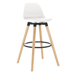 Casa si Gradina - Mobilier - Scaune si fotolii - Scaune - Scaun bar, alb/fag, EVANS - Infinity.ro