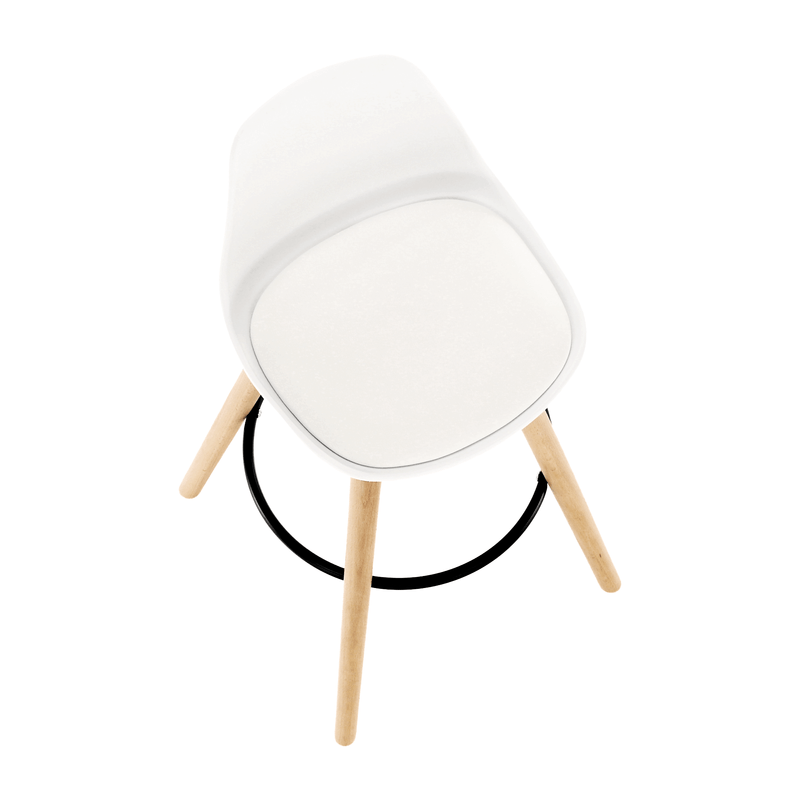 Casa si Gradina - Mobilier - Scaune si fotolii - Scaune - Scaun bar, alb/fag, EVANS - Infinity.ro