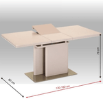 Casa si Gradina - Mobilier - Mese si birouri - Mese bucatarie si dining - Masa de bucatarie extensibila, capuccino extra lucios HG, 120-160x80 cm, VIRAT - Infinity.ro