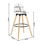 Casa si Gradina - Mobilier - Scaune si fotolii - Scaune - Scaun bar, alb/fag, EVANS - Infinity.ro