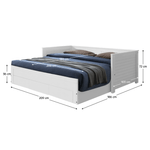 Casa si Gradina - Mobilier - Paturi si accesorii - Paturi - Pat extensibil, GORETA, alb - Infinity.ro