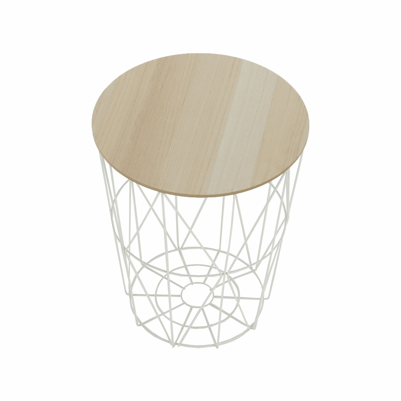 Casa si Gradina - Mobilier - Mese si birouri - Masute de cafea - Masuta auxiliara, natural/alb, NANCER TYP 3 - Infinity.ro