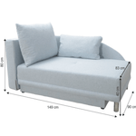 Casa si Gradina - Mobilier - Canapele si coltare - Canapele - Canapea, albastru deschis, extensibila, de stanga, LAUREL - Infinity.ro