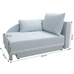Casa si Gradina - Mobilier - Canapele si coltare - Canapele - Canapea, extensibila, de dreapta, LAUREL, albastru deschis - Infinity.ro
