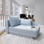 Casa si Gradina - Mobilier - Canapele si coltare - Canapele - Canapea, albastru deschis, extensibila, de stanga, LAUREL - Infinity.ro