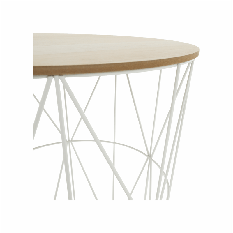 Casa si Gradina - Mobilier - Mese si birouri - Masute de cafea - Masuta auxiliara, natural/alb, NANCER TYP 3 - Infinity.ro