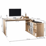 Casa si Gradina - Mobilier - Mese si birouri - Birouri - Masa pentru scris, stejar sonoma/alb, DALTON 2 NEW VE 02 - Infinity.ro