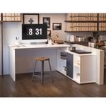 Casa si Gradina - Mobilier - Mese si birouri - Mese bucatarie si dining - Masa de scris, alb/gri, DALTON 2  NEW VE 02 - Infinity.ro