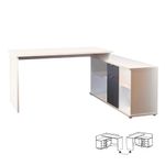 Casa si Gradina - Mobilier - Mese si birouri - Mese bucatarie si dining - Masa de scris, alb/gri, DALTON 2  NEW VE 02 - Infinity.ro
