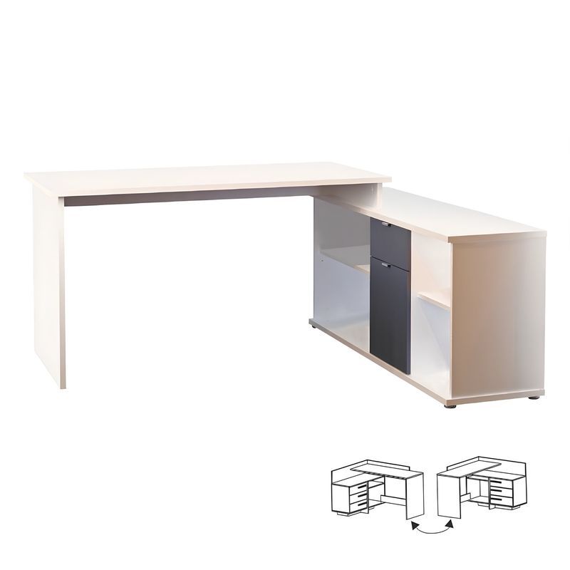 Casa si Gradina - Mobilier - Mese si birouri - Mese bucatarie si dining - Masa de scris, alb/gri, DALTON 2  NEW VE 02 - Infinity.ro