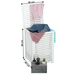 Market - Spalare si intretinere rufe - Uscatoare de rufe si accesorii - Cos de rufe, bambus lacuit/alb/bej, BASKET - Infinity.ro