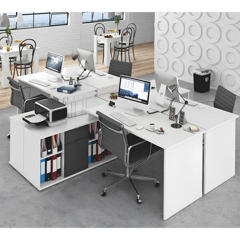 Casa si Gradina - Mobilier - Mese si birouri - Mese bucatarie si dining - Masa de scris, alb/gri, DALTON 2  NEW VE 02 - Infinity.ro