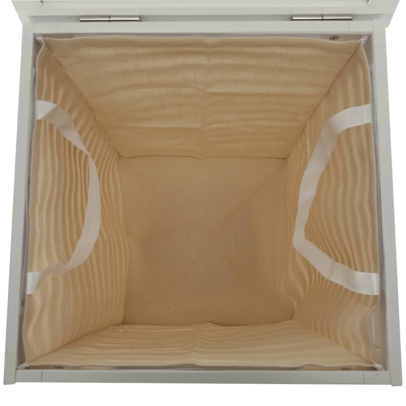 Market - Spalare si intretinere rufe - Uscatoare de rufe si accesorii - Cos de rufe, bambus lacuit/alb/bej, BASKET - Infinity.ro
