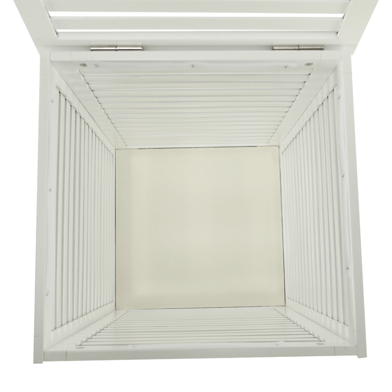 Market - Spalare si intretinere rufe - Uscatoare de rufe si accesorii - Cos de rufe, bambus lacuit/alb/bej, BASKET - Infinity.ro