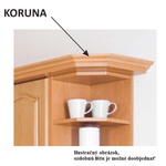 Casa si Gradina - Mobilier - Dulapuri si sifoniere - Dulapuri - Dulap de sus, arin, de dreapta, LORA MDF NEW KLASIK W60/61 - Infinity.ro