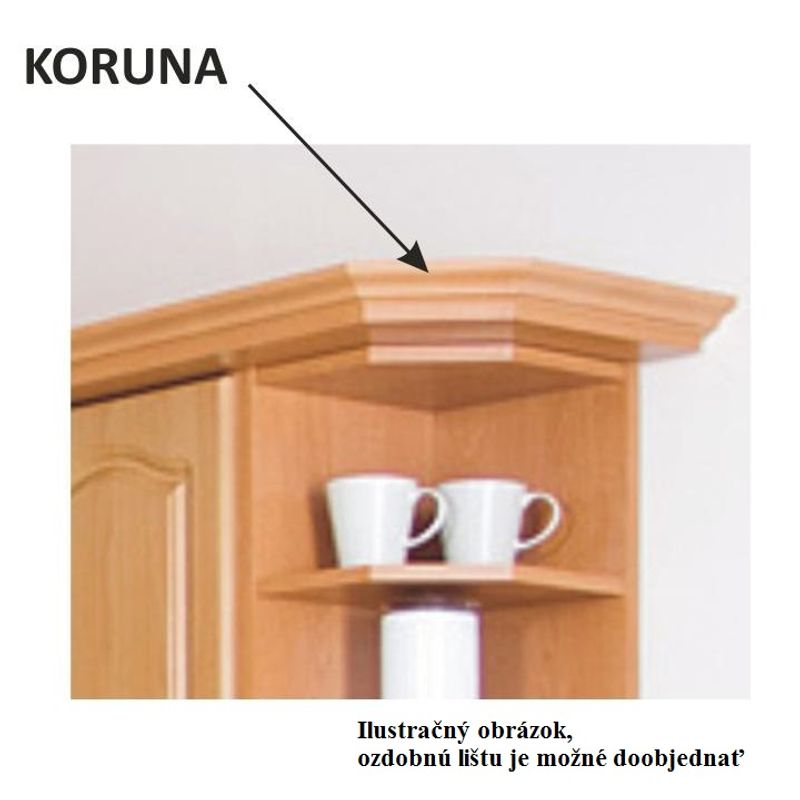 Casa si Gradina - Mobilier - Comode si corpuri - Corpuri bucatarie - Cabinet de bucatarie, superior, stanga, anin, LORA MDF NEW KLASIK W40S - Infinity.ro