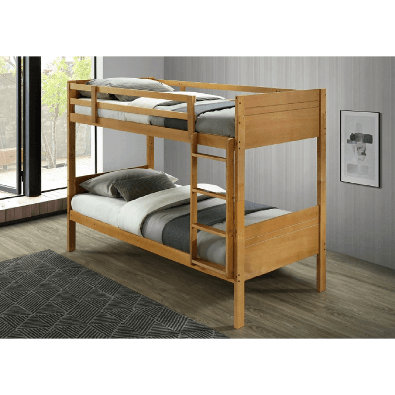 Casa si Gradina - Mobilier - Paturi si accesorii - Paturi - Pat supraetajat, lemn masiv, stejar, MAKIRA - Infinity.ro