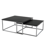 Casa si Gradina - Mobilier - Mese si birouri - Masute de cafea - Set de doua masute de cafea, negru/crom, AMIAS - Infinity.ro