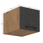 Casa si Gradina - Mobilier - Dulapuri si sifoniere - Dulapuri - Dulap superior, stejar lancelot/gri mat, VEGA 40 NAGU-36 1F - Infinity.ro