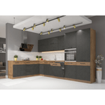 Casa si Gradina - Mobilier - Dulapuri si sifoniere - Dulapuri - Dulap superior, stejar lancelot/gri mat, VEGA 40 NAGU-36 1F - Infinity.ro