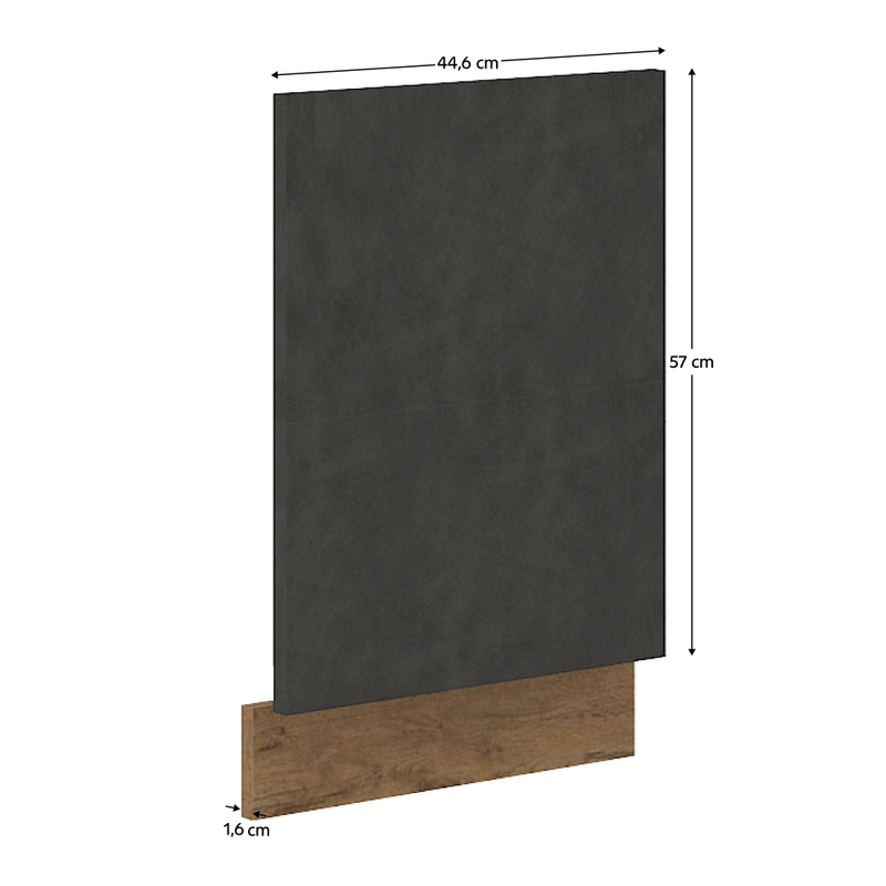 Electronice si Electrocasnice - Masini de spalat vase - Accesorii masini de spalat vase - Usa pentru masina de spalat vase incorporata, gri mat/stejar lancelot, VEGA ZM 570x446 - Infinity.ro