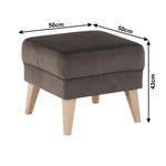 Casa si Gradina - Mobilier - Scaune si fotolii - Tabureti - Taburet,  RODEZA, gri-maro-taupe/fag - Infinity.ro