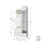 Casa si Gradina - Mobilier - Organizare si depozitare - Cuiere - Ansamblu pentru hol, alb, GADIS - Infinity.ro