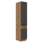 Casa si Gradina - Mobilier - Dulapuri si sifoniere - Dulapuri - Dulap inalt, gri mat/stejar lancelot, VEGA 40 DK-210 2F - Infinity.ro