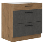 Casa si Gradina - Mobilier - Dulapuri si sifoniere - Dulapuri - Dulap inferior, gri mat/stejar lancelot, VEGA 80 D 3S BB - Infinity.ro