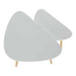 Casa si Gradina - Mobilier - Mese si birouri - Masute de cafea - Set a doua masute de cafea, alb/natural, BISMAK - Infinity.ro